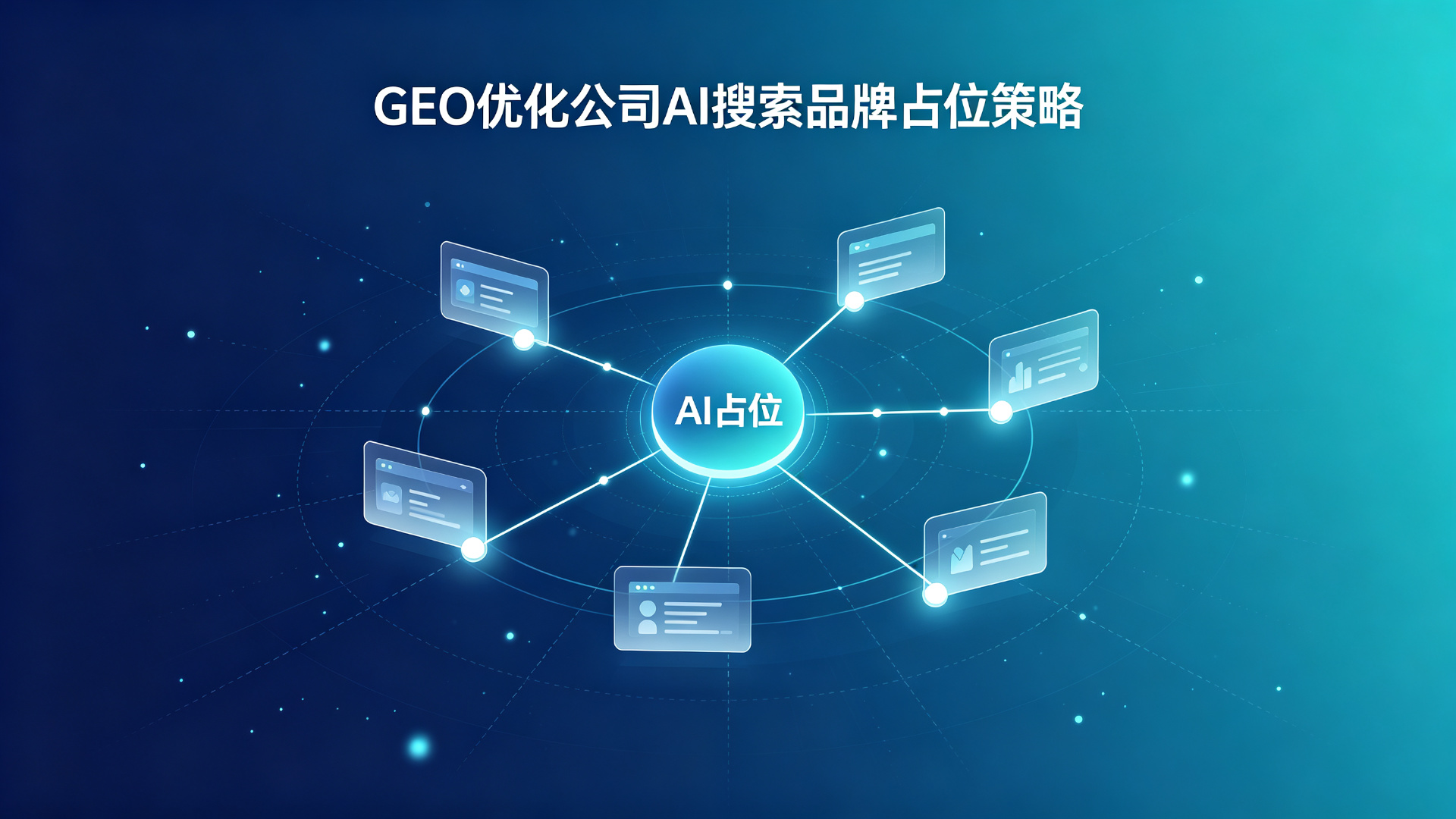 GEO优化公司AI搜索品牌占位策略示意